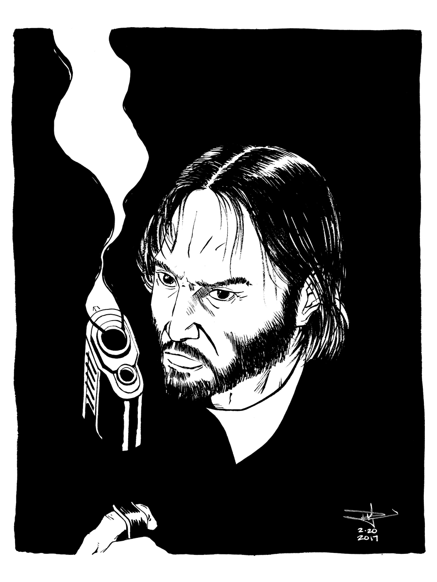 Джон уик рисунок