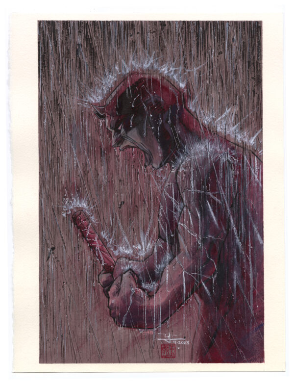 (Dare)devil In The Rain - Original Art - Image 3