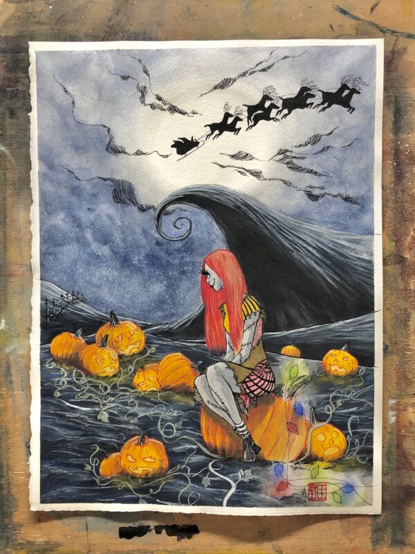 Sally Waits (The Nightmare Before Christmas) - Original Art - Image 2